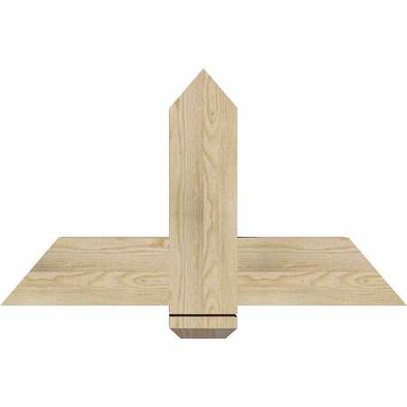 Ekena Millwork Eugene Rough Sawn Timber Gable Bracket, Douglas Fir, 36"W x 21"H x 4"D x 6"F, 14/12 Pitch GBW036X21X0406EUG00RDF